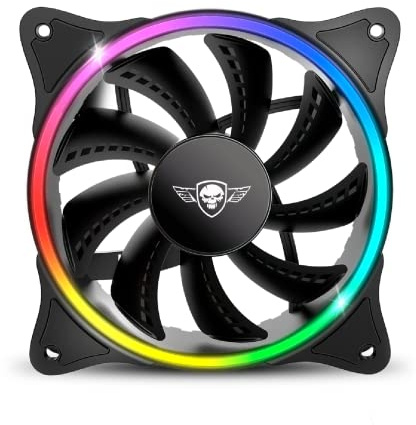 SPIRIT OF GAMER - Watercooling AIRFORCE Series Circle RGB - Ventilador de Caja 120 mm PC Retroiluminado Silencioso - Iluminación RGB Direccionable - 9 Aspas Curvas Dinámicas