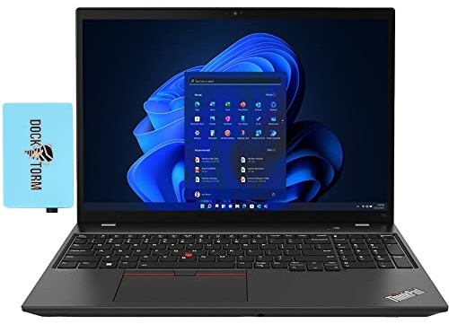 Lenovo ThinkPad T16 Gen 1 16 Zoll Business Wide UXGA (1920 x 1200) IPS Laptop (Intel i5-1235U 10-Core, 16 GB RAM, 512 GB PCIe SSD, Intel UHD, WLAN, Bluetooth, Backlit KB, Win 11 Pro) mit Hub