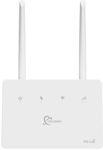 Calonny Router 4G LTE WiFi con SIM cat4 300mbps Wreless Modem,Porta LAN/WAN,Senza configurazione,Antenne,Alternativa per ADSL,non navigare modifica APN Applica A negozio/casa/camper