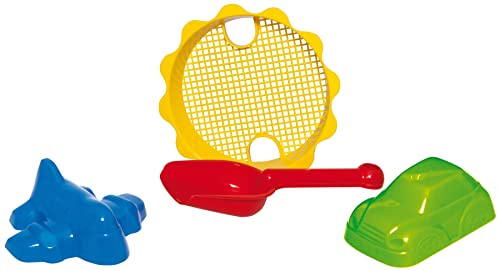 DOHÁNY Sandspielzeug Set Schaufel Förmchen Sieb 4-TLG. Kinder Sand- und Wasserspielzeug