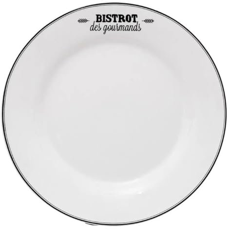 Secret de Gourmet - Lot de 6 Assiettes Plates Bistrot 26cm Blanc
