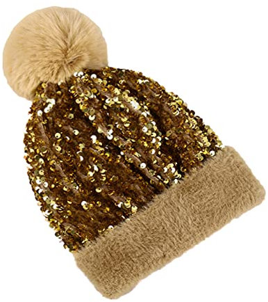 Zhiyao Beanie Mütze Herren Damenmütze Strickmütze Mit Bommel Winter Warm Weich Jersey Mütze Winterhüte Licht Skull Cap zum Camping Geschenke für Männer Damen