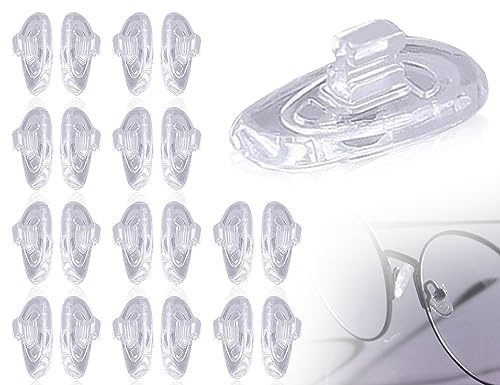 KAPSING 10 Paare Nasenpads brille Silikon Brillen Reparatur Set, Brillen Nasenpads, Rutschfeste Brillenpads Transparent, Brillenreparatur zubehör