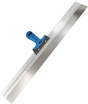 Handelskönig Flächenspachtel Alu mit Softgriff, Blattstärke 0,6 mm, Breite 800 mm, rostfrei, breit mit Stiel, Spachtel für Trockenbau Fassade Fassadenspachtel Flächenspachtel 800 mm