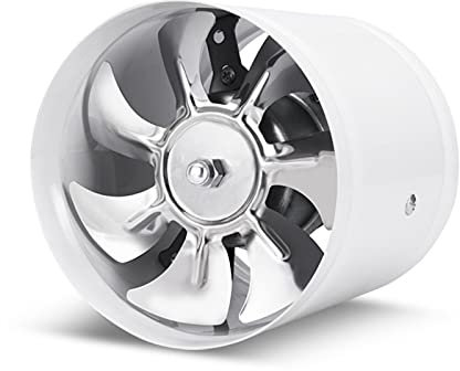 DEAVER Extractor Fan 8-inch Inline Duct Fan, 500CFM, Kitchen Powerful Oil Fume Ventilating Fan Household Window Type Duct Exhaust Fan With 7 Blades Bathroom Exhaust Fan Exhaust Fan(White 7 inches)