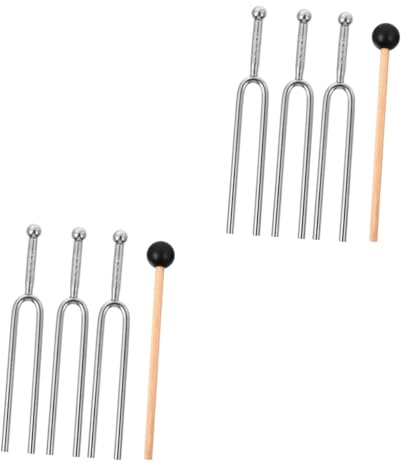 ibasenice 2sätze Premium Stimmgabel Für Gitarre Violine Und Piano Mit Mallet Praktisches Zubehör Für Präzises Tuning Und Langlebig Für Musiker