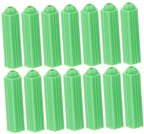BESTonZON Kit Di Tasselli Autofilettanti Per Cartongesso e Cemento in Plastica Verde, Ancoraggi a Muro Per Appendere Quadri, Set Da 100 Pezzi Per Uso in Garage, Uffici e Stanze Hobby