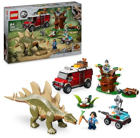 LEGO Jurassic World Dinosaurier-Missionen: Entdeckung des Stegosaurus, Abenteuer-Spielset für Jungen und Mädchen ab 6 Jahren, Geschenk für Fans von Ben und Sammy 76965