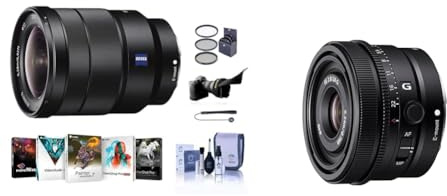 Sony SEL-1635Z Zeiss Weitwinkel-Zoom-Objektiv & SEL24F28G | Vollformat FE 24mm F2.8 G - Premium G Serie Objektiv mit Festbrennweite