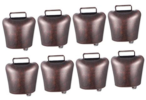 Garneck 8stücke Kupfer Glocken Hängende Weideglocke Für Schafe Pferde Kühe Landwirtschaft Mit Klarem Als Alarmglocke Bruchfest Und Langlebig