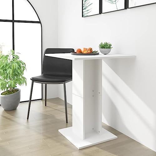 CINDERFUL Bistrotisch Weiß 60x60x75 cm Holzwerkstoff,Weißer Bistrotisch: Stilvoll, langlebig und vielseitig für Küche und Esszimmer Gartenmöbel & Zubehör Tische