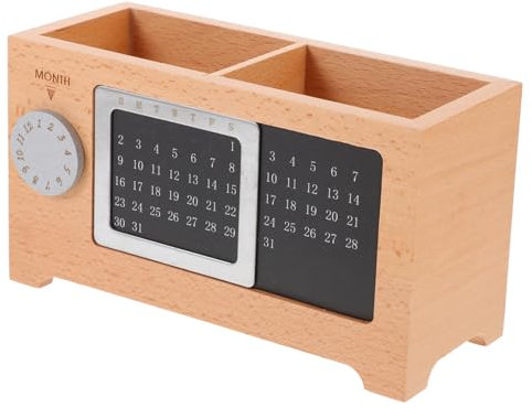 GRADENEVE Holzstifthalter Für Schreibtisch Stiftbehälter Mit Mehrfachfächern Make-up-pinsel-organizer Für Arbeitsplatte Holz-aufbewahrungstopf Mit Stabilem Boden