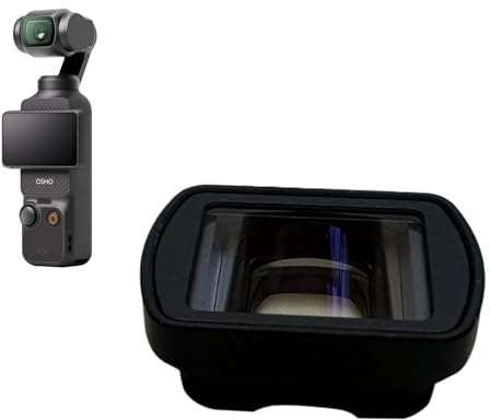 TEHAOUU Objectif magnétique pour DJI Osmo Pocket 3 Objectif anamorphique Objectif grand angle Micro-objectif Balow Fixation magnétique PTZ Accessoires (objectif anamorphique)