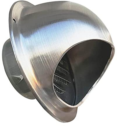 XXHNBF Lüftungsabdeckung Lüftungsabdeckung for Lüftungsschlitze, rundes Gitter, runde Wand-Entlüftungsauslassabdeckung, kippbare Fensterläden, mit Siebgewebe/Silber/60 mm(125Mm)