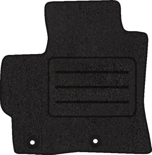 Fußmatten Velours Autoteppich passend für Mitsubishi Space Star II Fahrer schwarz