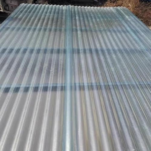 JFUTD Transparent Wellplatten,FRP-Tageslichtplatten,Wetterfest Wellbahn,1mm Dachbleche,Profilblech Trapezblech,Sonnenscheinplatte,für Carport-Gewächshaus, 1/2/3/4 Stück(1 Pcs,0.9x1.2m/35x47in)