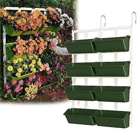 Pflanzgefäß für den Außenbereich mit abnehmbaren Haken für Erdbeeren, Blumen, Gemüse, ideal für Balkon, Zaun, Deck, Garten, Hof