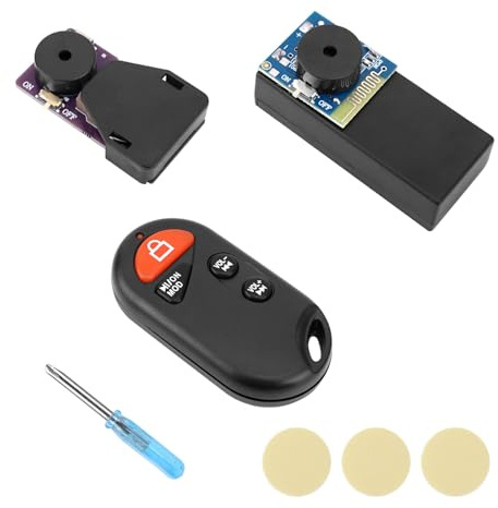 BTFO Máquina Ruidos Molestos y Generadores Ruido Grillo Control Remoto, 16 Sonidos Pitido Dispositivo Broma Regalo Chiste Accesorios Broma Ocultos para Fiesta Oficina Escuela Coche (Morado, Azul)