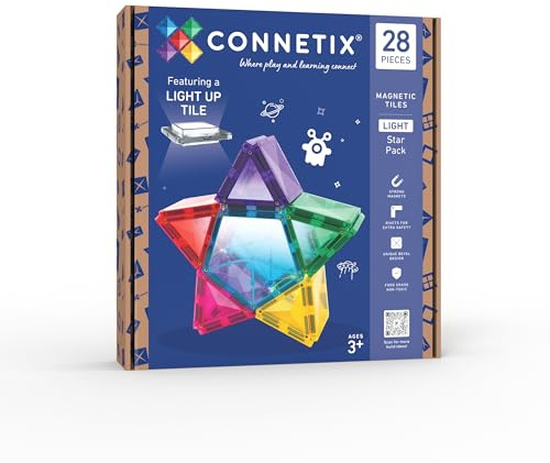 CONNETIX Magnetische Fliesen Light Star Paket, 28 Stück