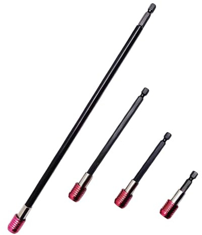 4Pcs Drill Bit Extension Set Drill Screwdriver Holder Chucks Extenders 1/4inch Easy Bit