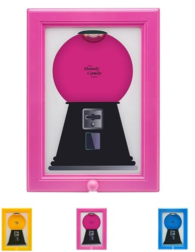 Frame di distributore di caramelle, rara vintage la pratica cornice di caramelle, distributore di scatole di caramelle creative personalizzata, appendi a parete, utili caramelle (Pink)