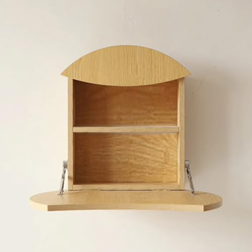Elegant modernt flytande sminkbord med lådor – platsbesparande hörnbyrå, elegant vit ek-nattduksbord för sovrumsförvaring och lösningar för hemorganisering.