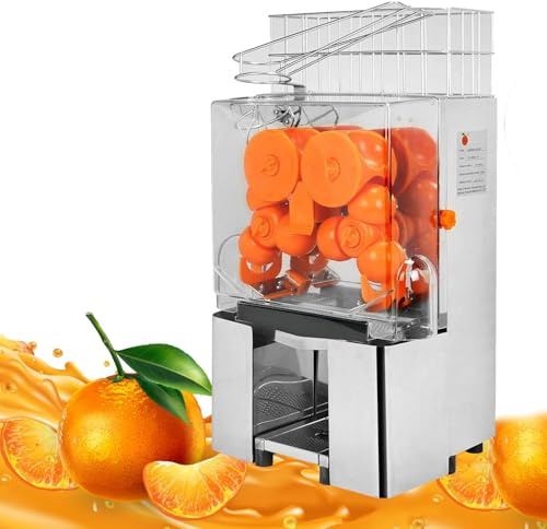 DHMYYXGS Presse-Agrumes Automatique Professionnel,Extracteur Jus Commercial Automatique,Centrifugeuse Extracteur Jus,avec Filtre Extractible&Seau Collecte épluchure