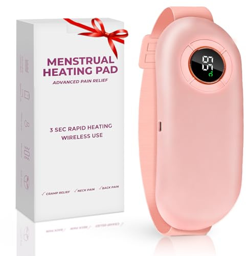Almohadillas térmicas para aliviar el dolor menstrual, iklestar Cinturon termico menstrual con temporizador, 6 modos de temperatura y masaje, cinturón menstrual con masaje