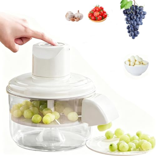Éplucheur de Raisin,Machine Automatique D'épluchage Chargement USB (Blanc)