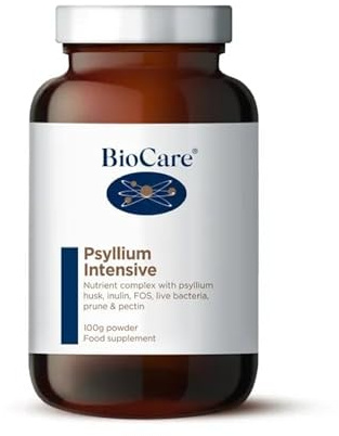 BioCare Psyllium Intensive - with Psyllium Husk, FOS, Inulin, Live Bacteria, Prune & Pectin - 100g Powder