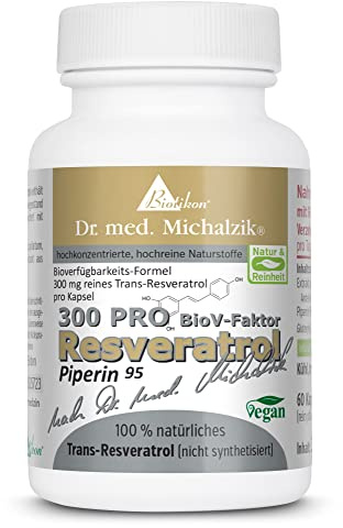 Resveratrol 300 PRO nach Dr. Michalzik, 300 mg Trans-Resveratrol, 60 Kapseln