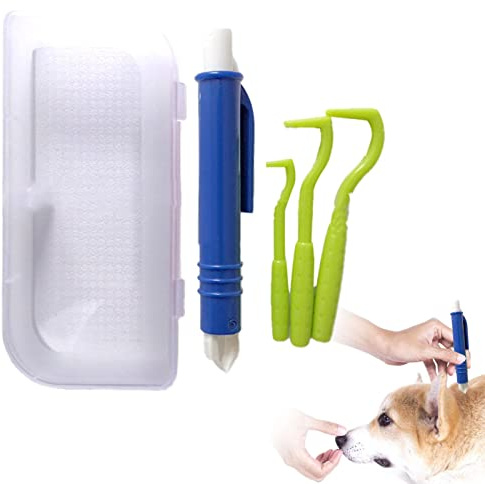 xiaonu Pince À Tiques Tire Tique 4 Pièces Accessoires Durables pour Animaux De Compagnie pour Enlever Les Puces, Les Poux, Les Tiques Et Plus