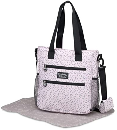 Pirulos Bolso/Panera + Cambiador Bebé Portátil + porta chupetes Hecho con Materiales /bolso Carro con cambiador y porta chupetes, Medidas 31x35x10cm Color Rosa