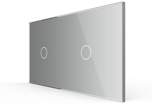 Livolo - Interruptor de luz táctil de cristal, interruptor inalámbrico, enchufe, etc., color gris (solo marco VL-C7-C1/C1-15)