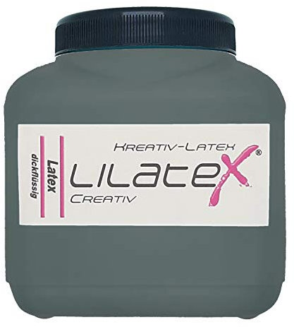 Lilatex 1 Liter schwarzes dickflüssiger Flüssiglatex/Farblatex/Latexmilch - dickflüssiger Naturlatex