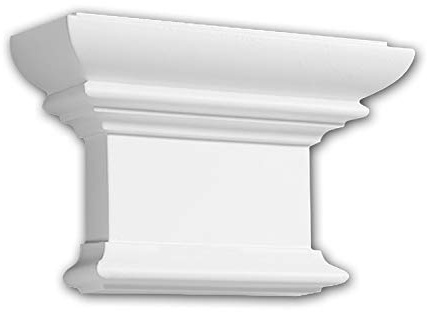 Profhome Capitello pilastro 121008 15,1 cm x 9,8 cm x 4,6 cm Poliuretano espanso rigido primerizzato