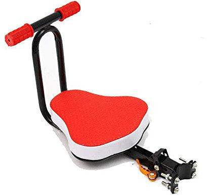 Kinderfahrradsitz, Frontmontage Fahrrad Kindersitz, Mountain Road Bike Kindersitz Kindersitz Vorderrad Geeignete Kinder 1 Bis 9 Jahre Max 120KG, Red