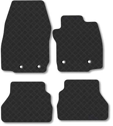 Ford B-Max (2015+) Rubber Car Mats Accessories Tailored Fit Compatible Accessory Waterproof Protection Non-Slip Floor Mats Full Coverage Durable Front Rear Set Coverage with Clips