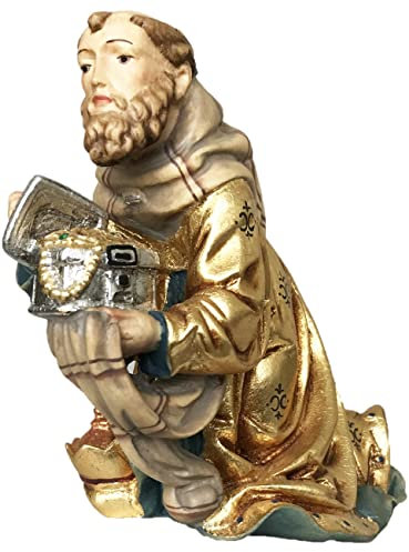 Dolfi Krippenfigur Heilige DREI Könige Balthasar H 6 cm handgeschnitzt Holzfigur Holzstatue Statue aus Ahornholz