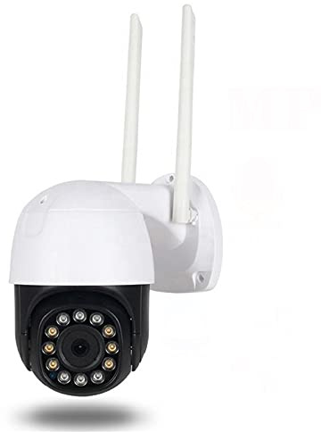 Caméra De Sécurité Outdoor, 1380P Wifi IP PTZ Caméra Home Security Smart CCTV Wireless Mini PTZ Caméra PTZ Caméra De Dôme De Vitesse Extérieure