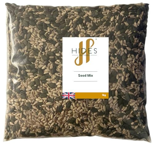 Hides Fine Foods - Premium Seed Mix - Pumpkin, Sunflower, Linseed & Poppy Seed 1kg - GMO Free - Suitable for Vegetarians - Cooking - Roasting - Trail Mix - Seed Butter - Baking