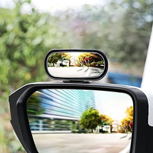 Espejo de coche universal de 360 ° ajustable gran angular lateral espejos traseros punto ciego a presión para aparcamiento espejo retrovisor auxiliar