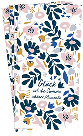 Grafik Werkstatt Taschentücher mit Spruch | Geschenkidee | 10 Stück | Glück ist