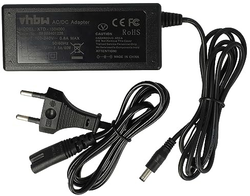 vhbw Chargeur Compatible avec Vorwerk Kobold VR100 Dockingstation, VR100 V1 2.A Cruz, VR100 V1 2A Blinky Robot aspirateur - 200 cm