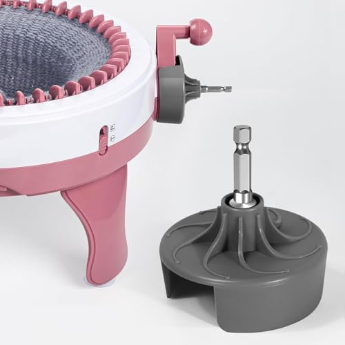 Strickmaschinen-Adapter, Schnell-Strickmaschinen-Bohraufsatz für 22, 40, 48 Nadeln, Webstuhl, 6,35 mm Sechskant-Stahl-Bit für Elektroschraubendreher-Aufsatz, DIY Handwerk, Stricken, Nähzubehör (1