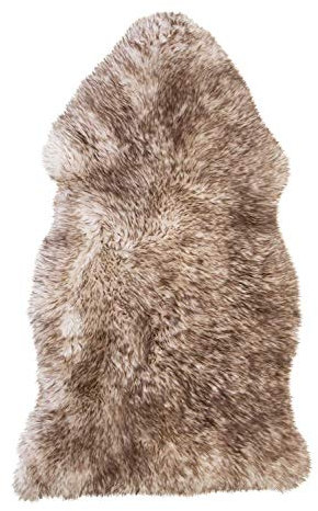 Nicht Zutreffend Schaffell Fellteppich Bettvorleger | 60x85 cm | Braun