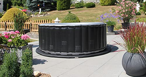 Premium PRO Design Energiespar Whirlpool Unterlage (4cm Dicke) - Thermoisolierung & Kälteschutz - Effiziente Isoliermatte für aufblasbare Whirlpools & Pools bis 270cm (Ø 204cm, Carbon Black)