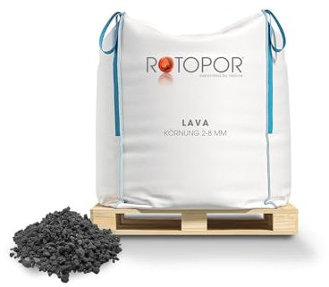 Rotopor Lava anthrazit Körnung 2-8 mm 1000 Liter BigBag