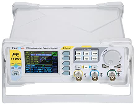 HUIOP Generador de señales Generador DDS de Alta precisión de 20 Generador de señal Digital de Doble Canal DDS Función Generador de señal/Forma de Onda arbitraria Fuente de señal de Pulso Medidor d
