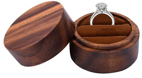 Générique Ringetui aus Holz, Ringbox aus Holz, Verlobungsringhalter